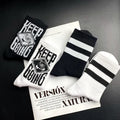 Wholesale Fashion Black White Trending Cotton Socks Men Unisex Streetwear Sport Skateboard Crew Socks