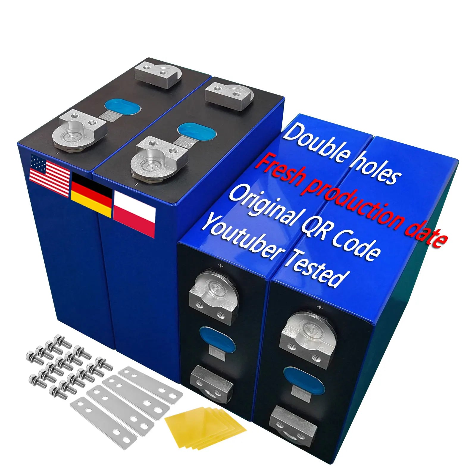 EU Stock Powerwall Energy Storage Grade 3.2V Prismatic LiFePO4 Battery 280Ah 314Ah Lifepo4 Cells Lithium Ion 300Ah Batteries