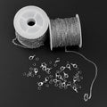 Silver Stainless Steel Link Cable Chain 20 Lobster Clasps 30 Jump Rings Jewelry Findings Components for Men Women for DIY Making