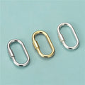 High Quality 925 Sterling Silver Oval Connecting Clasp Simple Clasp for Necklace Bracelet Jewelry Making Accessories