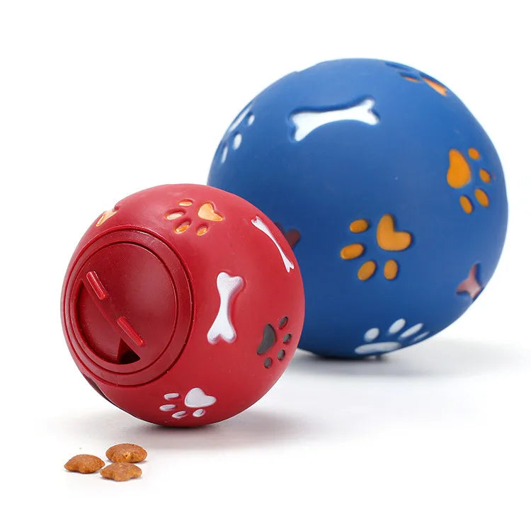 Amazon Funny Interactive IQ Puzzle Pet Toys Ball Milk Flavor Vinyl Chewing Durable Dog Toys Feeder Ball for Leak Food