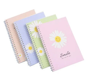 Small Daisy Double Spiral Binding 40 Page Student Work Business Office Meeting Notebook