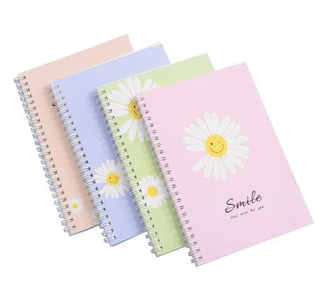 Small Daisy Double Spiral Binding 40 Page Student Work Business Office Meeting Notebook