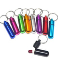Fashionable Waterproof Aluminum Miniature Medicine Box Keychain Portable First Aid Container for Pills and Medicines