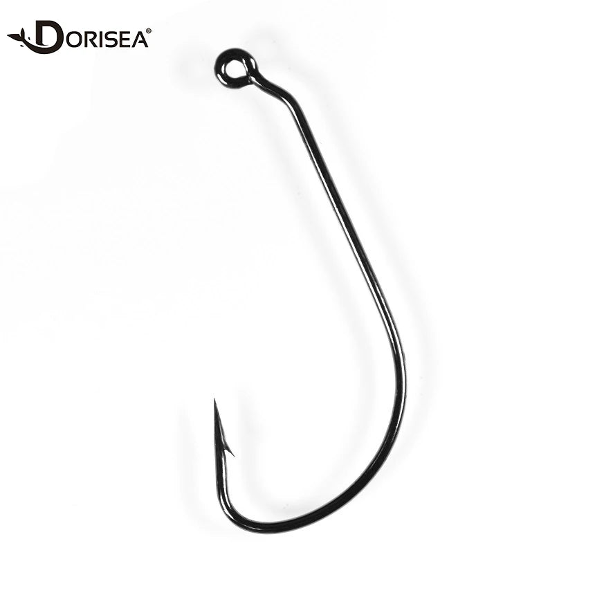 DORISEA 9768 Soft Worm Jig Fishing Hook High Carbon Steel Lure Fishing Gear for Bass Species