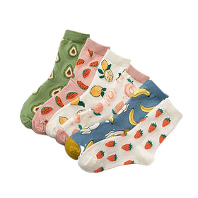 China Wholesale Cheap Women Cute Socks With Cartoon Print