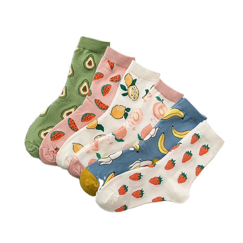 China Wholesale Cheap Women Cute Socks With Cartoon Print