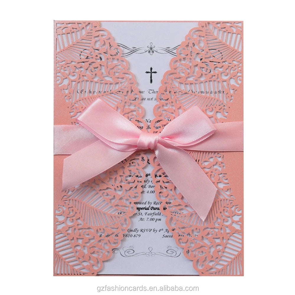 Different Color Laser-hollowed Invitation Cards Design and Customized Laser Cut Greeting Cards MegaBDM