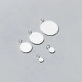 Vintage Sterling Silver 925 Custom Hiphop Round Pendant Charms for Necklace Jewelry Making