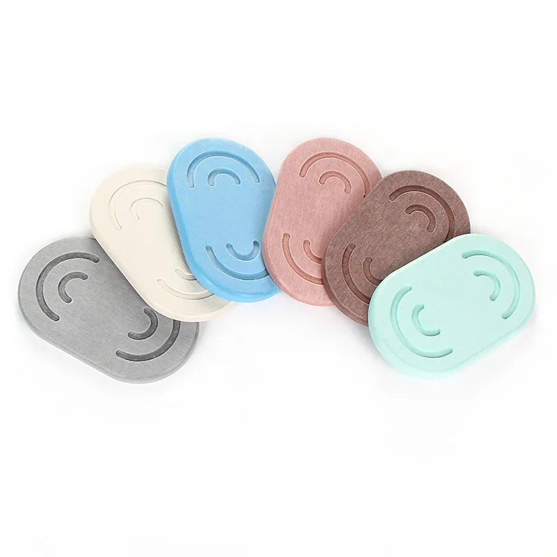 Custom Logo Eco Friendly Simple Water Absorbent Diatomite Soap Dish Fashion Oval Easy Drainage Soap Holder Bathroom 13*8cm