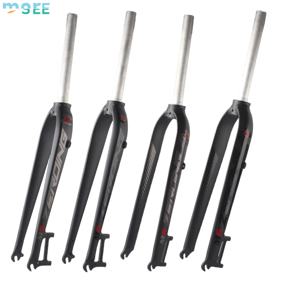 SeeMore BLACK Fixed Bicycle MTB Road Cruiser Bike Fork 26/27.5/29 Inches Threadless Tapered Quick Front Fork
