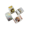 Custom Bottle Rose Gold Foil Round Label Printing Adhesive Roll Packaging Holographic Foil Sticker for Business