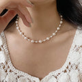 Fine Jewelry Necklaces Silver 925 Bead Pearl Necklace Natural Freshwater Luxury Pearl Jewelry Women Custom