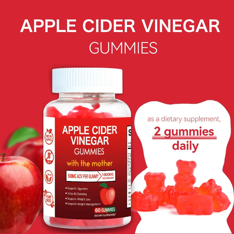 Chianherbs apple Cider Vinegar Gummies Bear for Slim Keto Acv 100% Pure Natural Vegan Slimming Burn Fat Gummy Vitamin for Sale