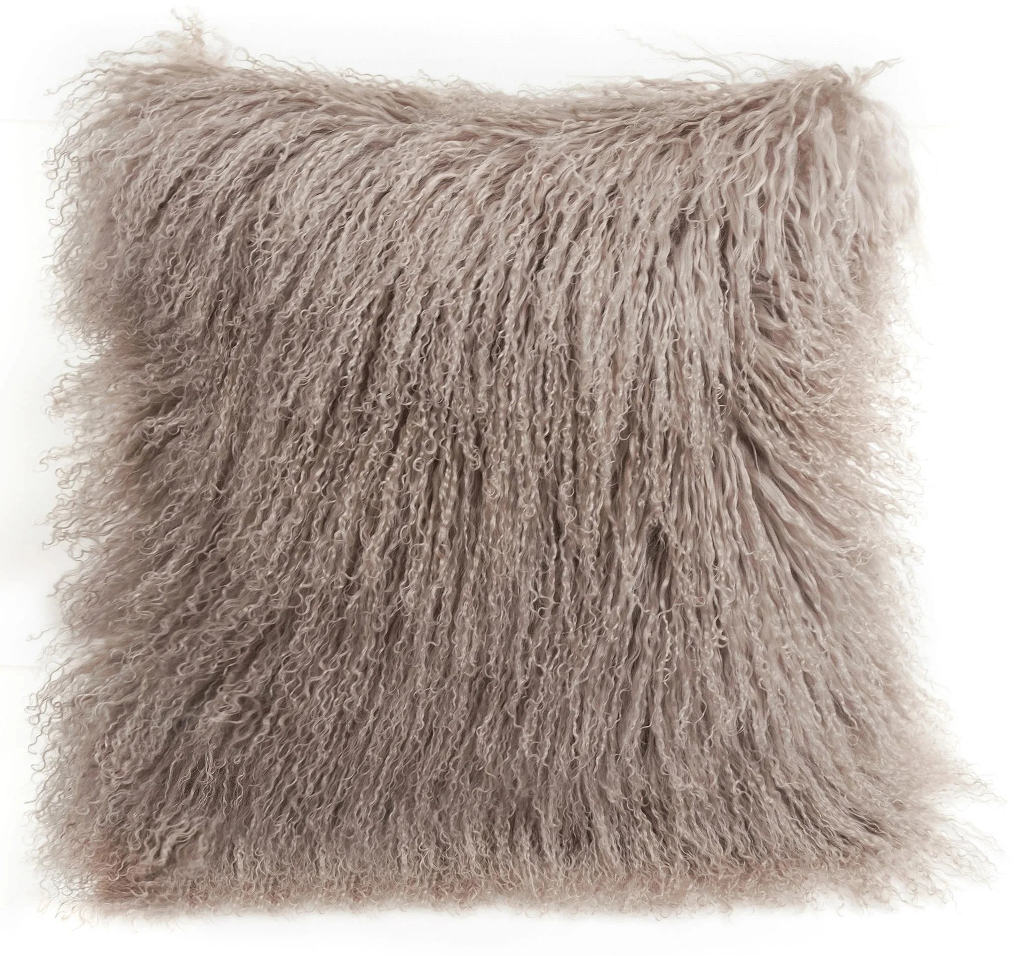 High Quality Real Mongolian Sheepskin Fur Seat Pad Luxury Tibetan Lamb Fur Pillow Square Chateau Design for Home Hospital Use