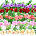 Floral Craft Lifelike Hanging Silk Flower Garland Artificial Peony Vine for Christmas Party Home Store Garden Fence Decoration