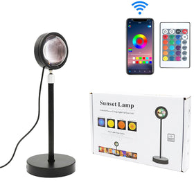 Smart Modern Sunset Lamp Projection Light 16 Color Changing Remote Control for USB LED Rainbow Night Light Home Bedroom