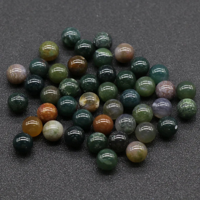 DIY Crystals Hot Natural Customized Factory-made Indian Agate  Round Beads Support DIY Bracelet Necklace Earrings Crystal Jewelry
