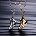 Hip Hop Bar Hand Shoe Waterproof Tarnish Free Stainless Steel Fashion Jewelry Pendants Necklaces for Male Man Mens