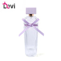 Devi New Design 100ML Glass Perfume Bottles Purple Bow Lady Parfum Bottle Refillable Fragrance Sprayer Atomizer Empty Container