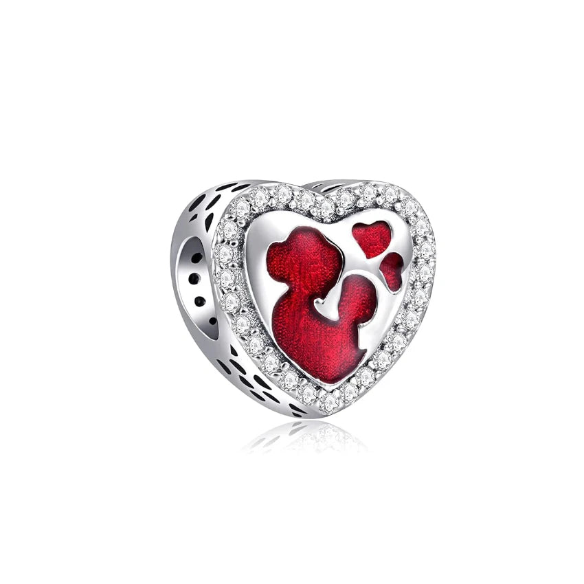 Wholesale Jewellery 925 Sterling Silver DIY Charms Mother and Child Charms Beads for Bracelet for Mother's Day