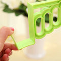 HelloWorld Multi-Function Home Accessories Foldable Clothes Hanger Drying Rack 5 Hole Suit Bathroom Door Plastic Organizer