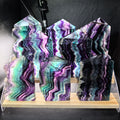 Wholesale Natural Crystals Wand Natural Point Gemstone Rainbow Fluorite Raw Tower for Healing Decoration