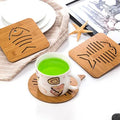 Wholesale Hot Selling Round Kitchen Accessory Place Mat Cartoon Heat Coaster Wooden Table Mat With Non-slip Foot