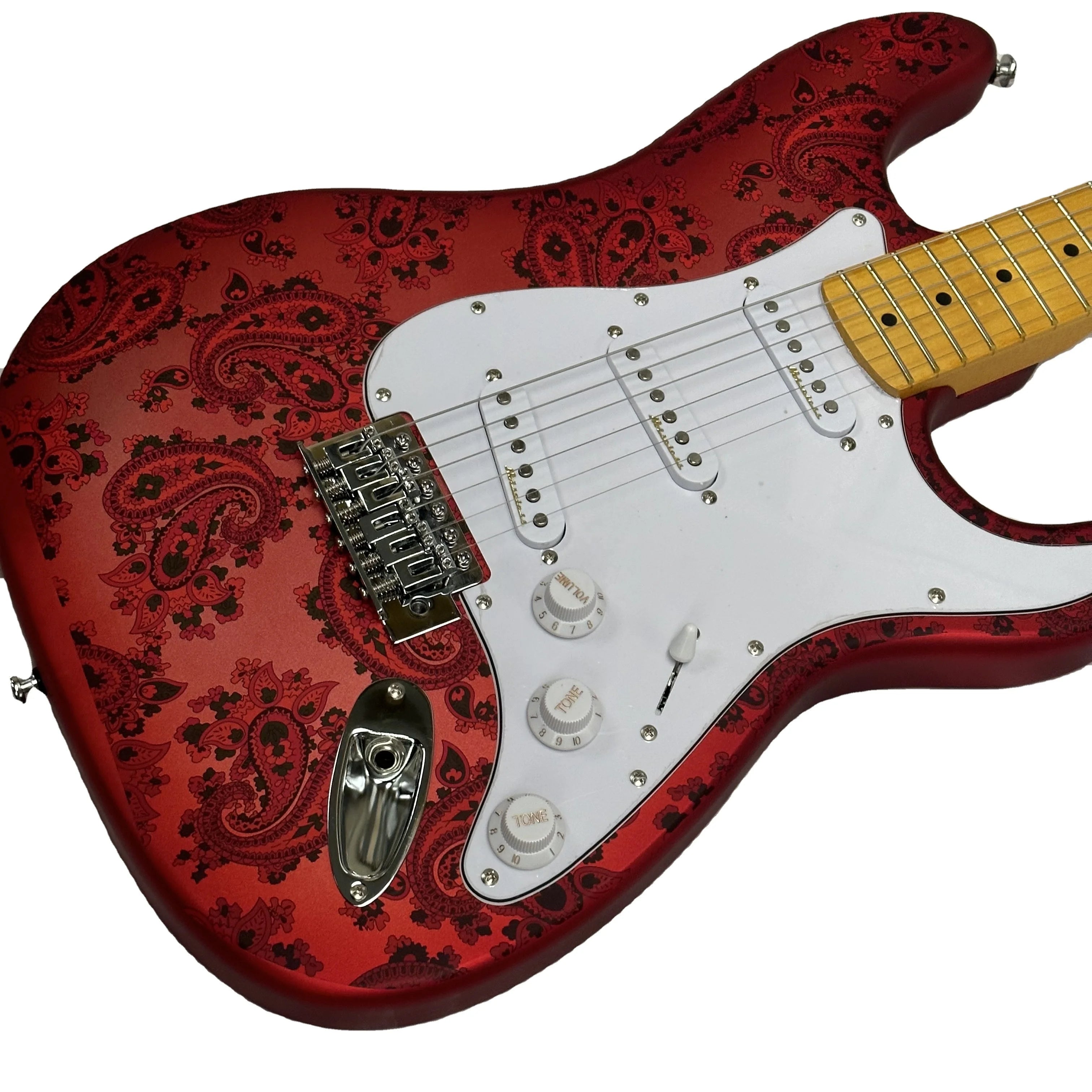 Custom ST57-88 PRD Pink Paisley Red 2000s Style Electric Guitar Fast Shipping