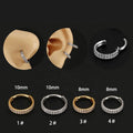 Gaby Stainless Steel Nose Ring Hoop Septum Clicker Helix Ear Piercing Clicker with Crystal Waterproof Nose Ring Piercing Jewelry