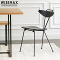 WISEMAX FURNITURE Dining Room Furniture Wooden Design Restaurant Living Room Cafe Dining Chair with Metal Frame for Hotel