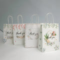 16*8*22cm Reusable Baby Shower Birthday Party Decoration Wedding Cookie Gift Packaging Thank You Kraft Paper Bags with Handle