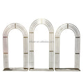 Golden Arch Stand Events Stage Gold Metal Frame Flower Moon Wedding Arch Display Stand Arched Entry Door Backdrop Decorations