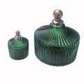 Wholesale Green Frosted Glass Jar and Metal Food Container with Spray Technique for Kitchen & Camping Use Factory Direct Sale