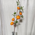 Wholesale Plastic Preserved Chinese Home Decoration Persimmon Branch with Fruit Tree and Berries 94cm for Christmas