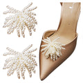 Customizable High Heel Shoe Clips with Bridal Beading Detachable Shoe Buckle Metal Alloy Accessories