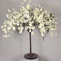 Wedding Decoration Silk White Artificial Cherry Blossom Flower Tree Centerpiece for Wedding Table