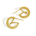 WMEB055 Simple Circle Huggie Earrings with Trendy New Design  Plated Small Hoop Earrings Classic Ins Style Silver Gold
