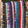 Natural Stone Beads Lava Hematite Sodalite Smoky Quartz Spacer Loose Stone Beads for Jewelry Making DIY Bracelet