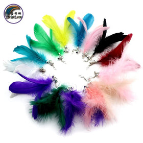 Dyed Goose Feather Replacement Head 10-16CM Xinyuling Brand China for Cat Toy DIY Crafts Decoration Clothing Accessories Pet