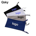 Factory Wholesale Custom Big Size Black White Microfiber Bag Cotton Custom Pouch Eyeglasses Glasses Pouch