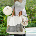 Small Cats- Breathable Canvas Shoulder & Handbag with Retractable Head-Out Design Ideal for Outdoor Travel
