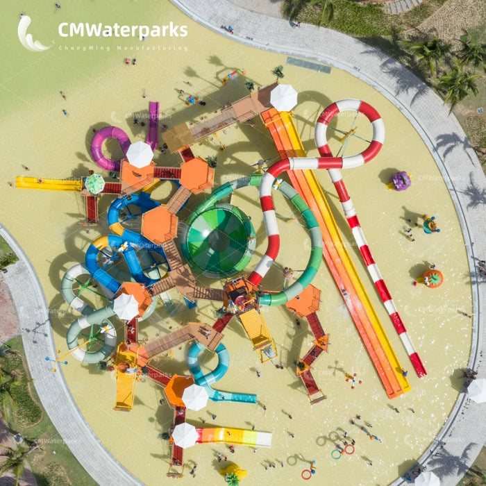 Large Outdoor Fiberglass Water Park Toy Combination for Sale MegaBDM