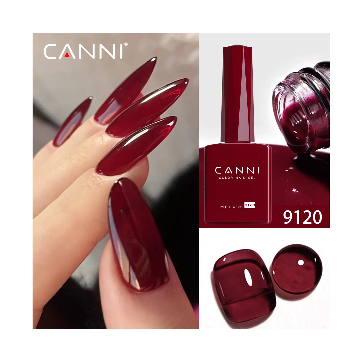 CANNI HEMA Free 9ml Designer UV Gel Nail Polish High Pigmentation Non Allergenic Resin Varnish Soak for Salon Use Nail Art