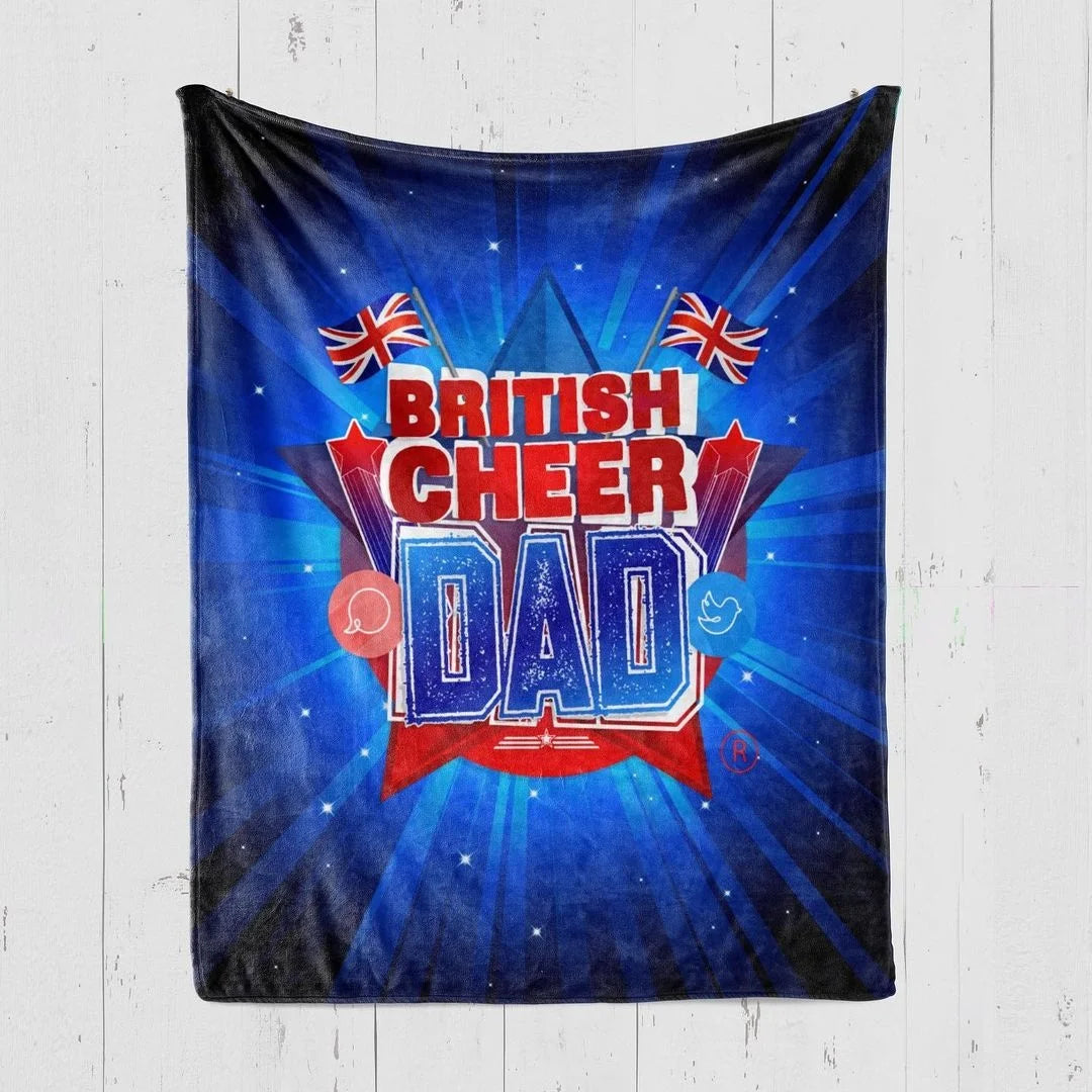 Customizable Large Size Logo Wearable Double Down Throw Fleece Cheerleading Blanket