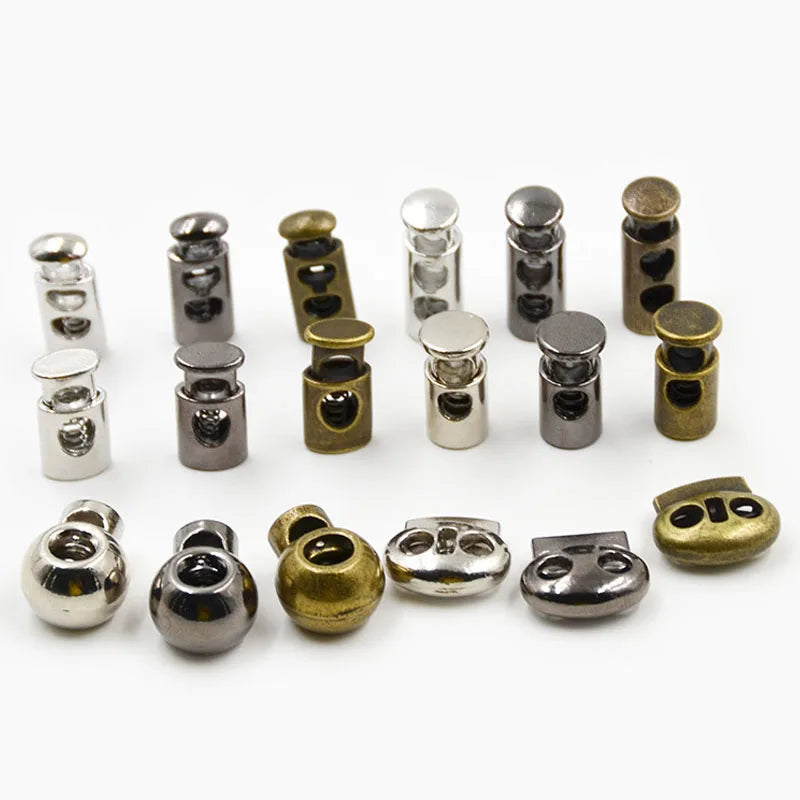 Custom Heavy Duty Metal Cord End Toggle Stopper Spring Lock Button for Outdoor Jacket Backpack Luggage Drawstring