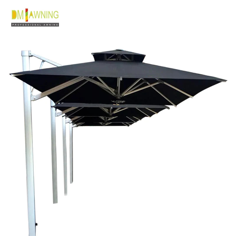 Heavy Duty Hydraulic Cantilever Umbrella Manual Outdoor Patio Sunshade with Aluminum Frame Customizable Garden Parasol