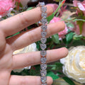Silver 925 Original 1 Carat Brilliant Cut Diamond Test Past All D Color Heart Moissanite Tennis Bracelet for Women Fine Jewelry