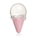 New Style Cute Pink Yellow Blue Ice Cream Cone Plastic Bottle for Rainbow Candy Chocolate Beans Crystal Mud Candy Box