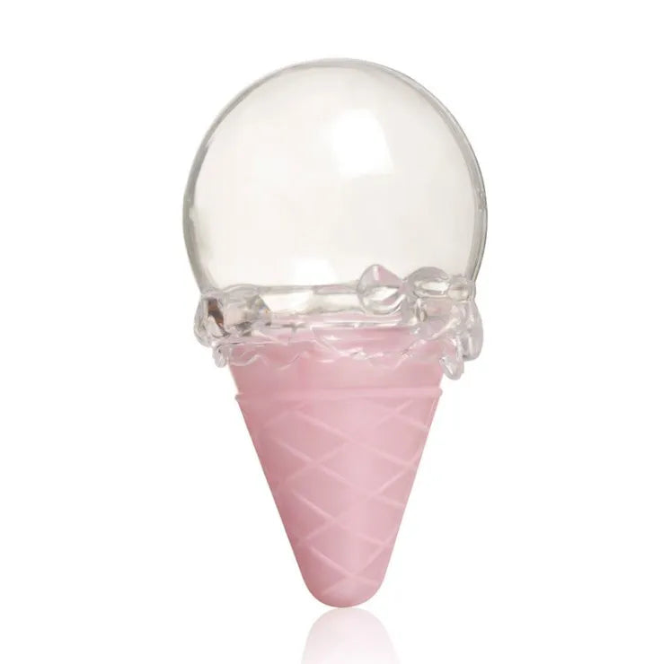 New Style Cute Pink Yellow Blue Ice Cream Cone Plastic Bottle for Rainbow Candy Chocolate Beans Crystal Mud Candy Box